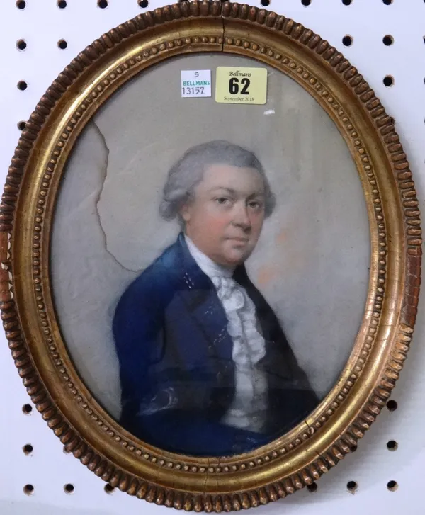 Anglo French School (c.1800), Portrait of a gentleman, pastel, oval, 25cm x 20cm.  K1