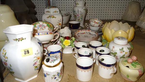Ceramics, including; a large quantity of Clarice Cliff Ainsley tea wares, Minton, Doulton and sundry, (qty).  S4T