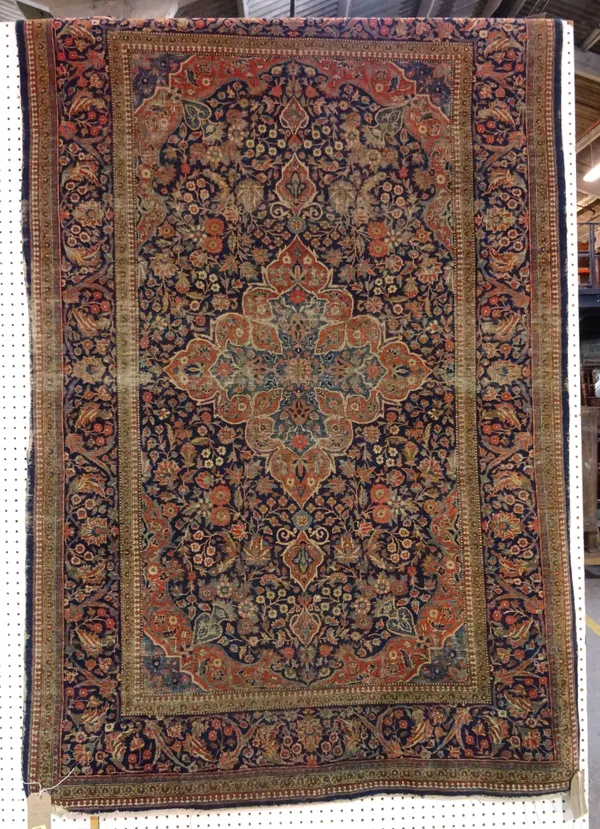 A Kashan rug, Persian, 208 x 133cm.  BAY 2