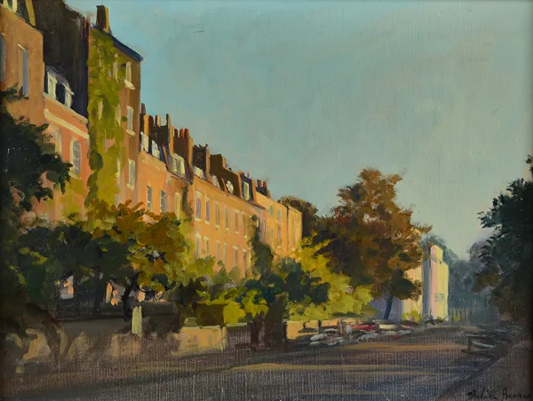 Julian Barrow (1939-2013), St. Leonard's Terrace, oil on canvas, signed, 28cm x 38cm. DDS Illustrated.