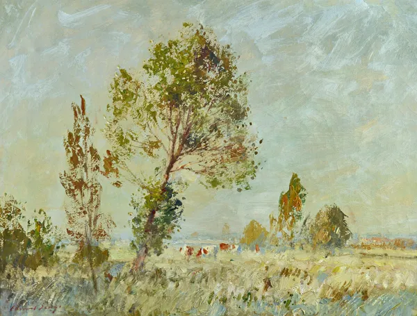 Edward Seago (1910-1974), A Norfolk Marsh, October, oil on canvas, signed, inscribed with title on label verso, 49cm x 64cm. Illustrated. Provenance: