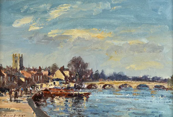 Edward Seago (1910-1974), The Thames at Henley, oil on board, signed, 26cm x 39cm. DDS Illustrated.