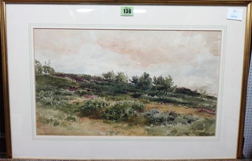 Attributed to Thomas Collier (1840-1891), Landscape, watercolour, bears a signature, 26.5cm x 46cm.