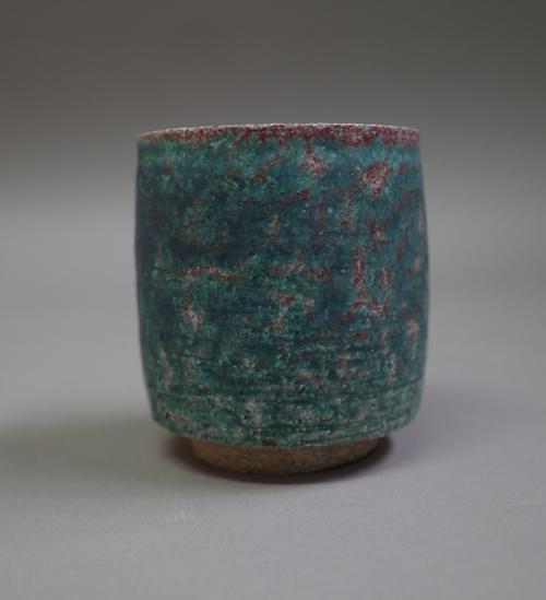 Derek Davis (1926-2008), a vase, copper with barium ash glaze, early 1980s, signed, 9cm high.