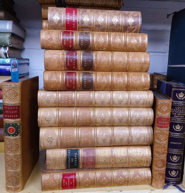 BINDINGS - Rollin (M.)  The Ancient History of the Egyptians, Carthaginians, Assyrians........., 6 vol., map and illustrations, contemporary tan calf,