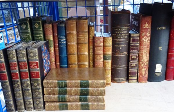 OLD LEATHER & CLOTH:  a miscellany; including a few more modern books; approx. 55 in total.