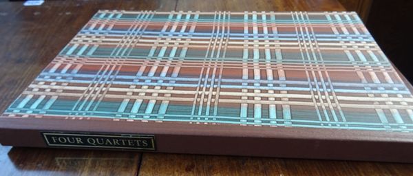 ELIOT (T.S.)  Four Quartets. Limited Edition. cloth-backed coloured and patterned boards, leather spine label, folio. in slipcase. Over (nr. Cambridge