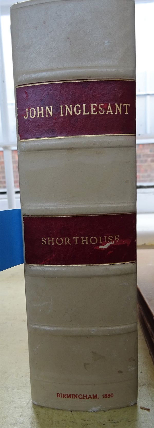 SHORTHOUSE (J.H.)  John Inglesant: a Romance.  First Edition. half title; red-lettered cream boards, gilt top, thick 8vo., in a custom-made vellum-bac