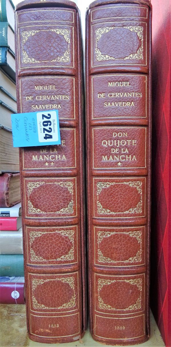 CERVANTES (S.M. de)  El Igenioso Hidalgo Don Quixote De La Mancha  . . .  Edicion anotada por Don Nicolas Diaz De Benjumea, 2 vols., 44 coloured plate