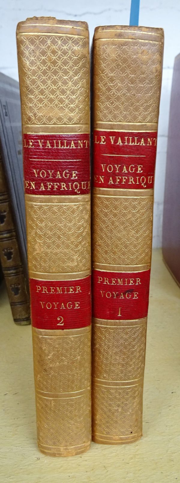 LE VAILLANT (Francois)  Voyage dans l'interieur de l'Afrique, par le Cap de Bonne - Esperance  . . .  2 vols., 12 engraved plates (3 folded), 3 approb