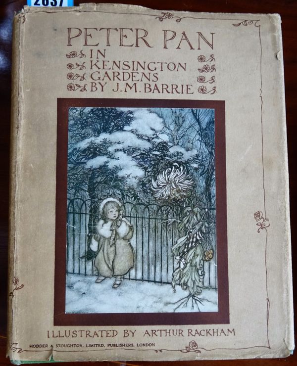 RACKHAM (Arthur), illustrator.  Peter Pan in Kensington Gardens  . . .  by J.M. Barrie. (new edition)  50 coloured plates (mounted and with captioned