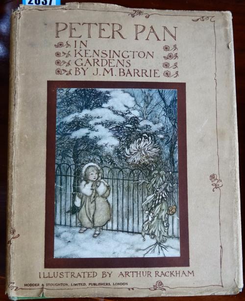 RACKHAM (Arthur), illustrator.  Peter Pan in Kensington Gardens  . . .  by J.M. Barrie. (new edition)  50 coloured plates (mounted and with captioned