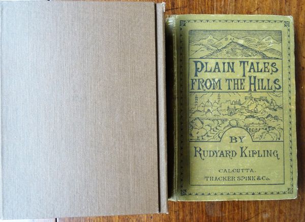 KIPLING  (Rudyard)  Plain Tales from the Hills, First Edition, original picture cloth,  later slip case, Calcutta, Thacker, Spink and Co., 1888