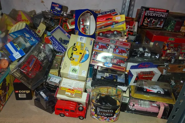 Toys, including; mainly die-cast boxed vehicles, advertising interest, Pepsi, Tetley, Cadburys and others, (qty.).