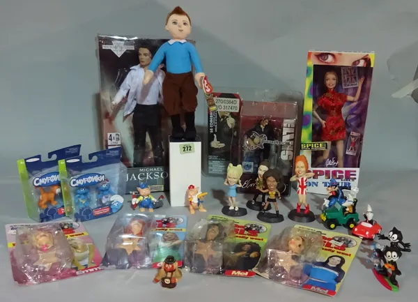 Toys including; modern boxed items including Elvis, Michael Jackson, Smurfs and sundry, (qty.).