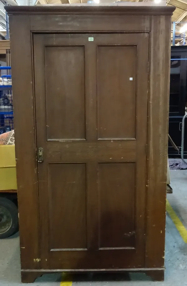 A scumble painted single door food cupboard, 189cm high x 107cm wide.