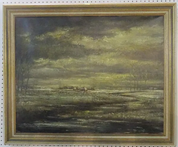 Frans Mertens (1908-1993), Landscape, oil on canvas, signed, 70cm x 89cm.