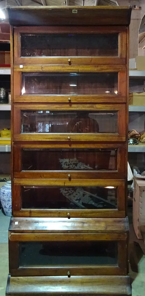 A 20th century Indian hardwood six tier haberdashery cabinet, 80cm wide x 184cm high.