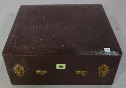 Erard; an early 20th century gramophone within a faux crocodile case.