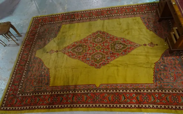 A Turkish carpet, 436cm x 305cm, (a.f.)