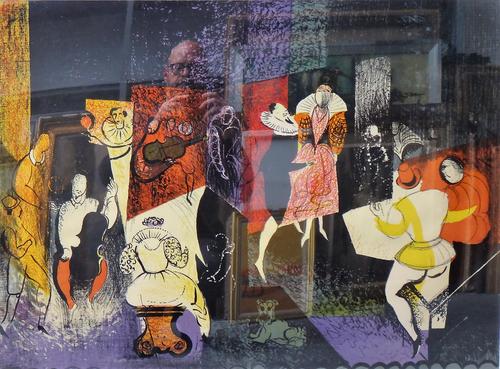 John Piper (1903-1992), Elizabethan Dance (Levinson 87), lithograph printed in colours, c.1954, printed by Chromoworks Ltd., London, published by J. L