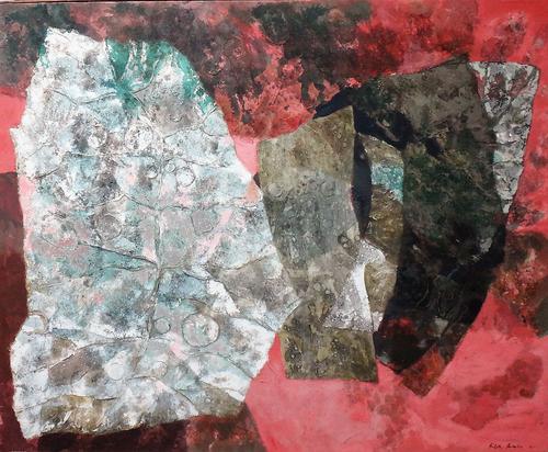 Kenji Ambo (20th century), Dark Sea, oil on canvas, signed and dated '61, unframed, 131cm x 162cm. Provenance: With Henri Gallery Virginia DDS