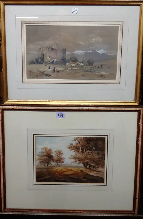 A group of assorted mainly 19th century watercolours and drawings, mainly landscape subjects, some unframed.(qty)