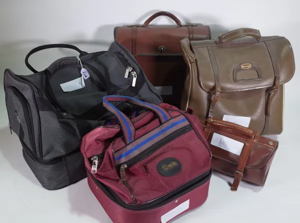 A large quantity of mostly 20th century bowls balls within leather carrying case, (qty.).