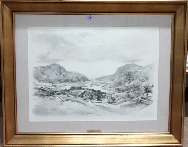 Pietro Annigoni (1910-1988), Landscape, lithograph, signed and numbered 23/90, 49cm x 68cm.