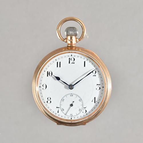 A 9ct gold cased, keyless wind, openfaced gentleman's pocket watch, with a jewelled lever movement, having precision regulation, detailed Swiss Made,