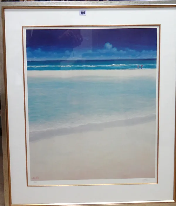 A group of seven modern prints of beach scenes, including works by John Horsewell; Ed Hunter; Jameson and Hare, all signed, various sizes.(7)