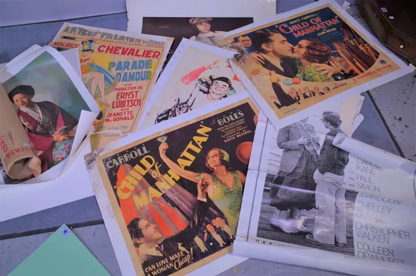 A large group of early 20th century and later film posters, (a.f.)Sold as seen, all with extensive damage.