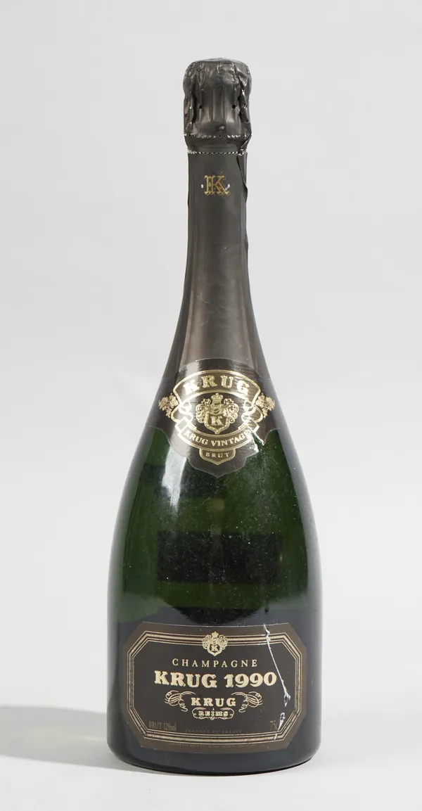 One bottle of 1990 Krug Vintage champagne.