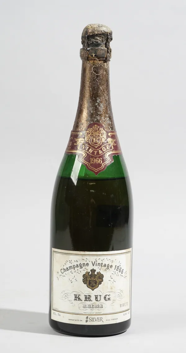 One bottle of 1966 Krug Vintage champagne (level at mid-shoulder).