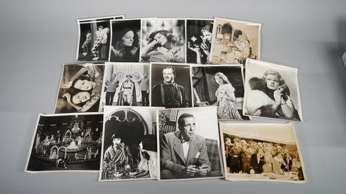 HOLLYWOOD PUBLICITY PHOTOGRAPHS, 1930s - 1950s:  a group of thirty black and white publicity photographs of actors and actresses from Hollywood's Gold