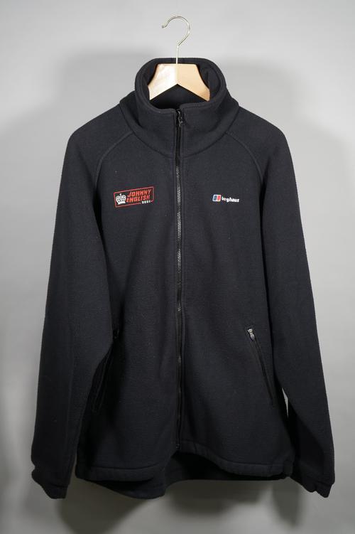 'JOHNNY ENGLISH', 2002:  A FILM CREW FLEECE JACKET:  a navy blue fleece jacket gifted to the crew working on the production, manufactured by Berghaus,