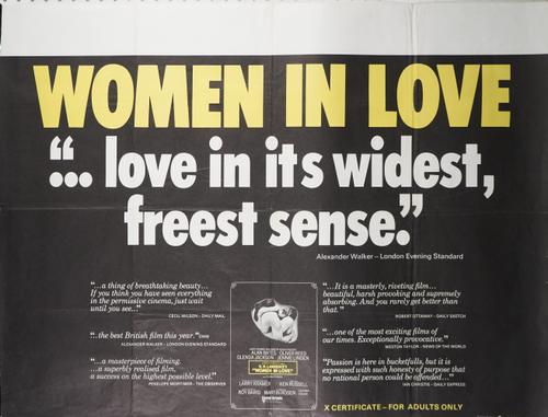 FILM POSTERS:  a group of twelve UK Quad posters, loose sheets, including 'Women In Love', United Artists (1969): The Incredible Sarah', Readers Diges
