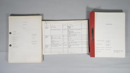 'NOT A PENNY LESS', FINAL DRAFT SCRIPT, 1989, AND 'APPLAUSE' SCRIPT, 1973:  Director of Photography, Douglas Slocombe's two TV film production scripts