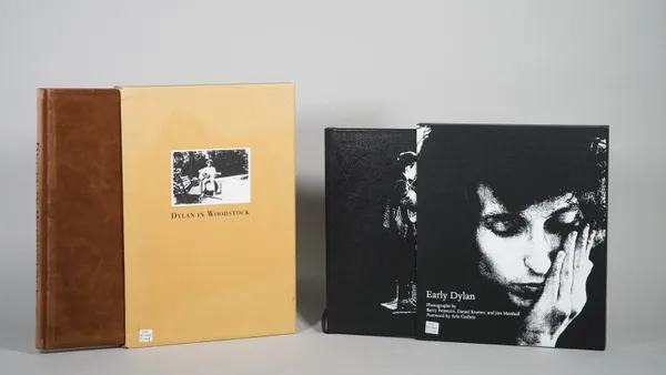 BOB DYLAN:  A DELUXE COPY OF 'EARLY DYLAN' AND A DELUXE COPY OF 'DYLAN IN WOODSTOCK':  Genesis Publications, 1999 and 2000, both no. 24 from limited e