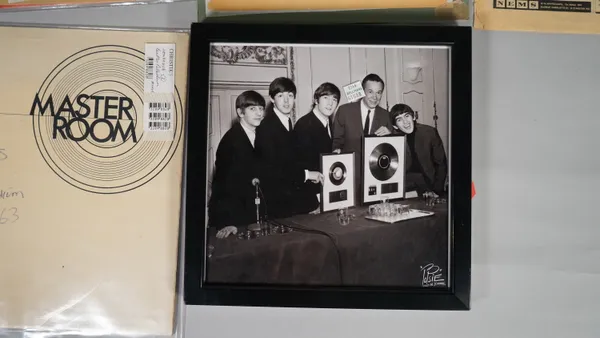 THE BEATLES, MEMORABILIA, 1960s:   a small collection including 'The Beatles Live At The London Palladium', 1963, UK one sided acetate record, with Ma