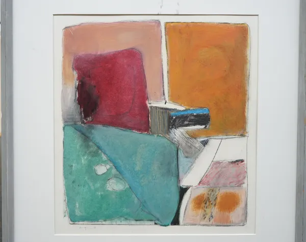 Roger Cecil (b.1942), Earth Forms II, oil and pastel on paper, signed, 49cm x 45cm. ARR