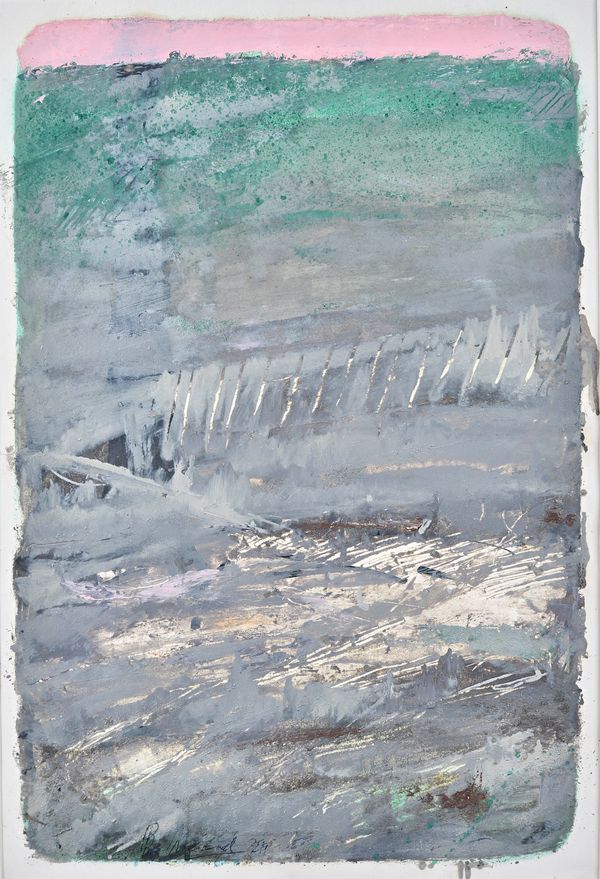 Philip Mead (b.1948), Near Llantrisant I, mixed media, signed and dated '89, 67cm x 45.5cm. ARR