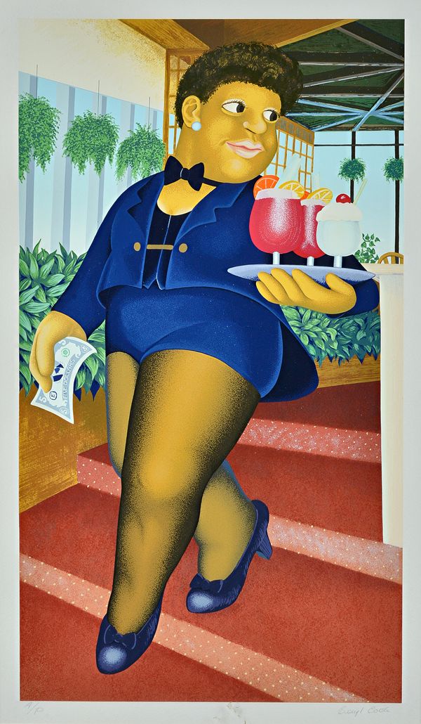 Beryl Cook (1926-2008), Cocktails for Three, colour reproduction, signed A/P, 72cm x 40.5cm.  ARR