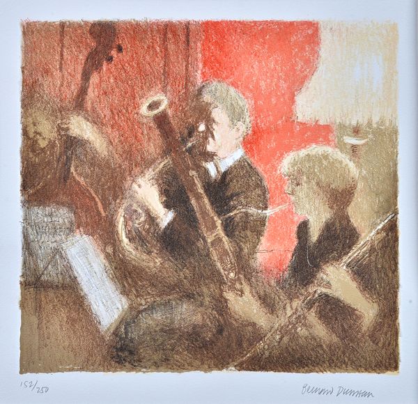 Bernard Dunstan (1920-2005), Interior, Vilervo; Shubert Quartet, two colour lithographs, both signed, one numbered 152/250, the other a studio proof,