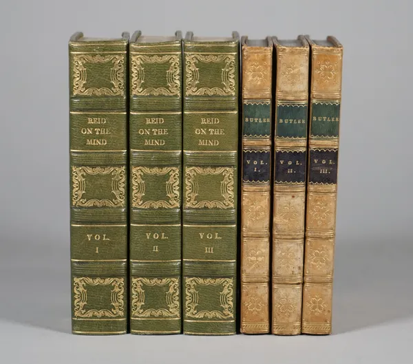 BINDINGS - Thomas REID (1710-65).  Essays on the Powers of the Human Mind. London: Printed for Ogle, Duncan & Co. (and others), 1822. 3 volumes, 12mo