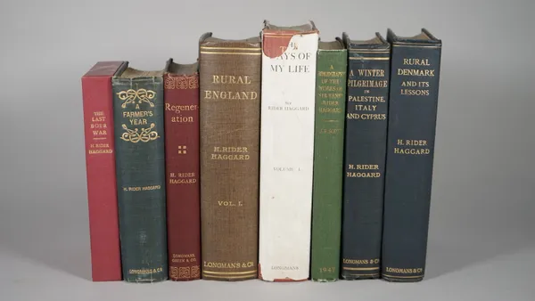 RIDER HAGGARD, Henry (1856-1925) - A collection of 10 works of non-fiction in 12 volumes including: The Last Boer War (London, 1899, original pictoria