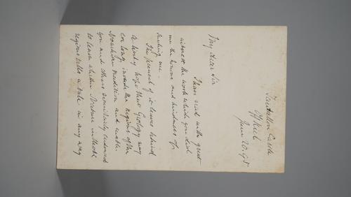 GLADSTONE, William Ewart (1809-98). An important autograph letter to Joseph Prestwich, signed, three-pages, dated "[S.S.] Tantallon Castle, Off Kiel,