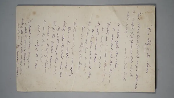 KIPLING, Rudyard (1865-1936).  "Our Lady of the Snows". Autograph poem, in purple ink, signed and dated "April 1897" at the foot, 6-stanzas, 48-lines,