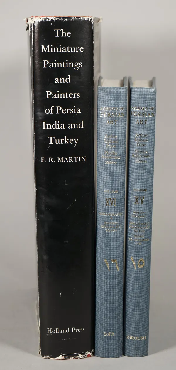 MARTIN, Fredrik Robert (1868-1933).  The Miniature Paintings and Painters of Persia, India and Turkey from the 8th to the 18th Century. London: Hollan