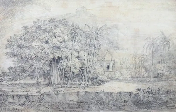 Company School (19th century), Indian views, a folio of sixteen drawings, some pencil, some pen and ink, various sizes.(folio)